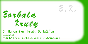 borbala kruty business card